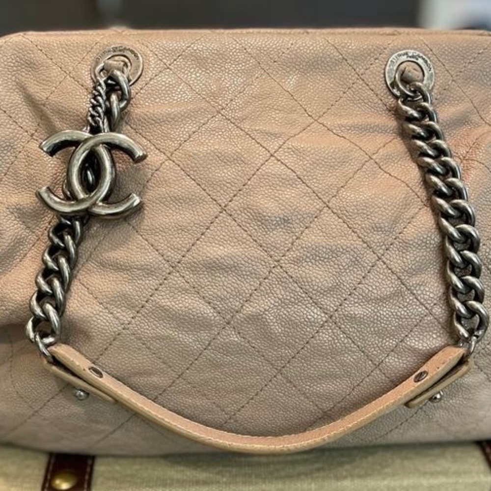 Chanel Simply CC Bowling Bag Quilted Caviar